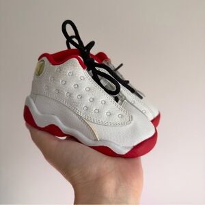 Nike Jordan’s Retro White Red High Top Sneakers Size 5C Unisex Toddler
